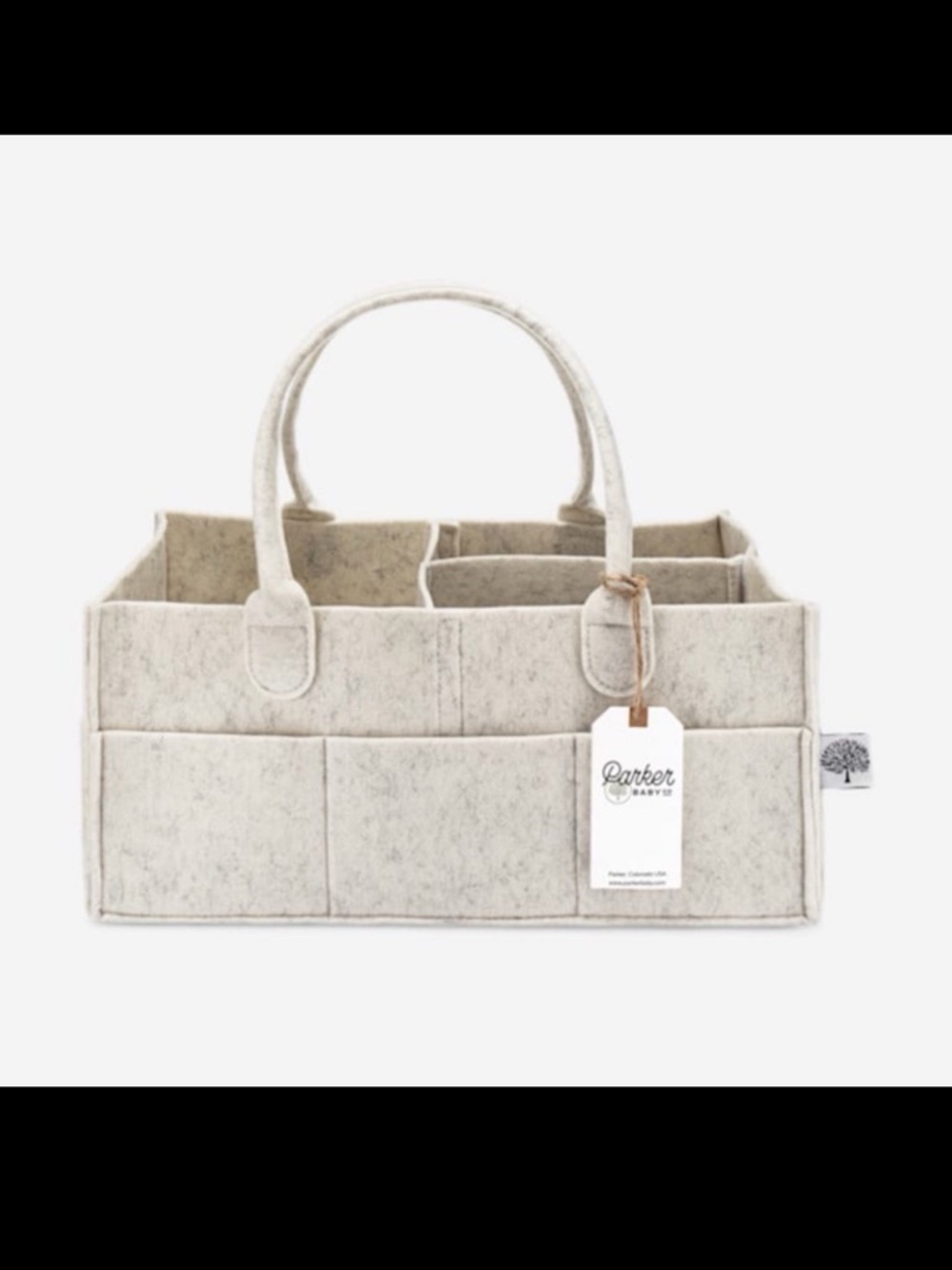 Parker Baby co. Felt diaper caddy Large - white
